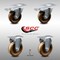 Service Caster 4 Inch SS High Temp Phenolic Top Plate Caster Lock Brake 2 Rigid SCC, 2PK SCC-SSTTL20S414-PHSHT-2-R-2 - alternate 1